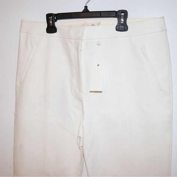 Tory Burch | Cream Straight Leg Dress Pants Size 12 - Picture 4 of 15